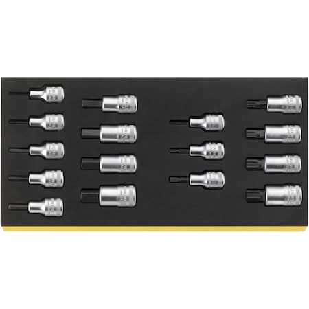 Stahlwille Tools Sockets i.TCS inlay No.TCS 54/54X/16 1/3-tray16-pcs. 96838762